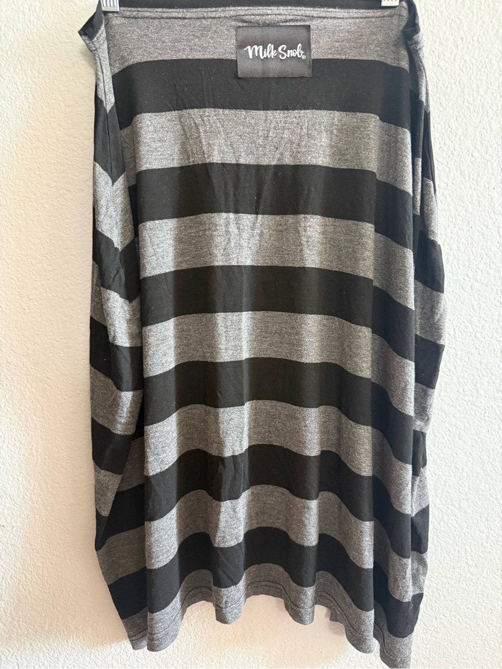 Milk Snob Gray & Black Striped Nursing Cover